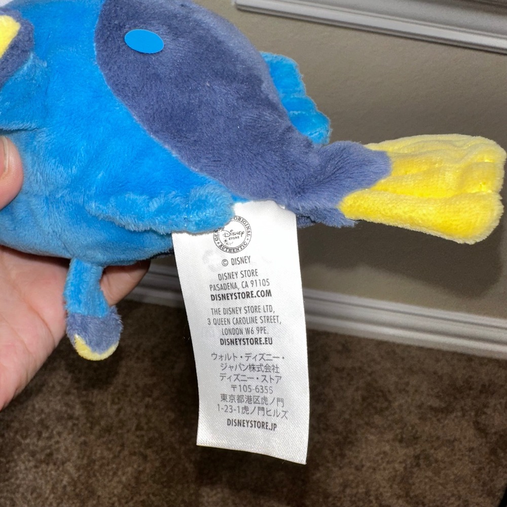 Disney Store‎ Finding Dory Baby Dory Small Plush Blue Tang Fish Stuffed Toy - Picture 6 of 6